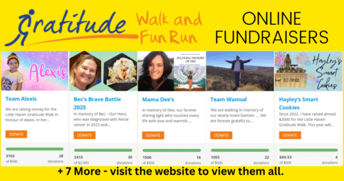 Gratitude Walk online fundraisers